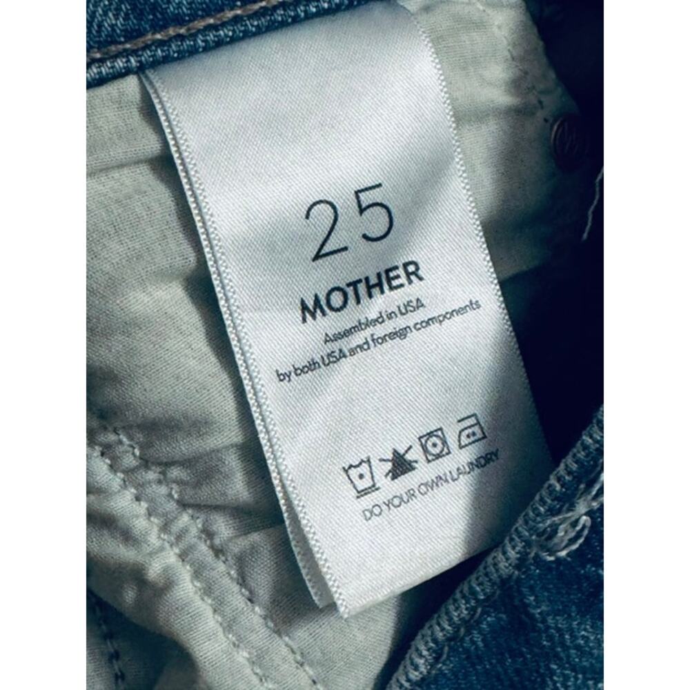 MOTHER SUPERIOR NWT THE DODGER BUTTON SNEAK JEANS WIPEOUT 25 - Picture 6 of 10